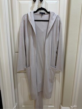 SWTR Long Sleeve Hooded Open Cardigan w/pockets - Light Taupe